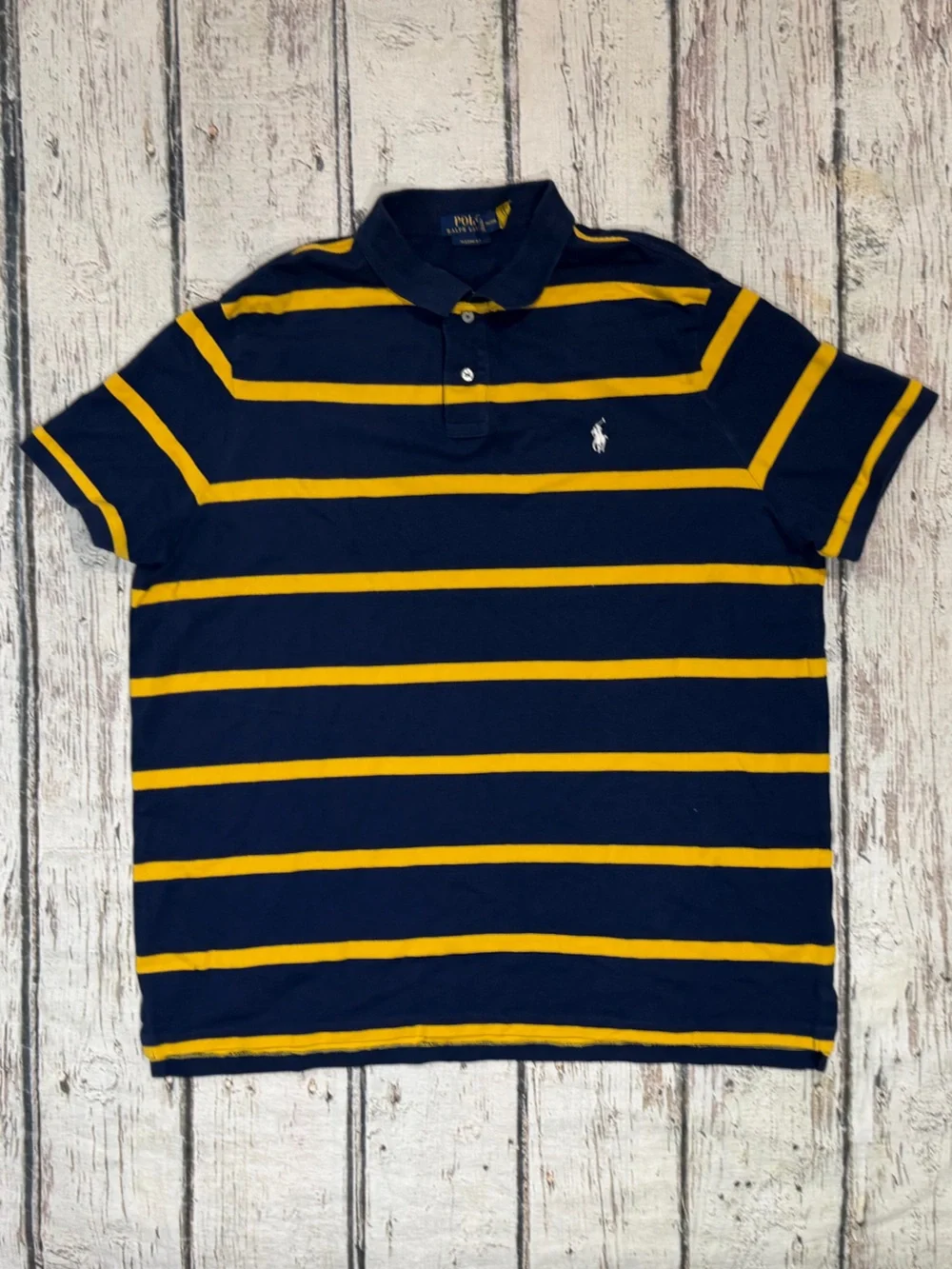 Polo Ralph Lauren Blue Striped Classic Fit Golf Preppy Shirt Men's